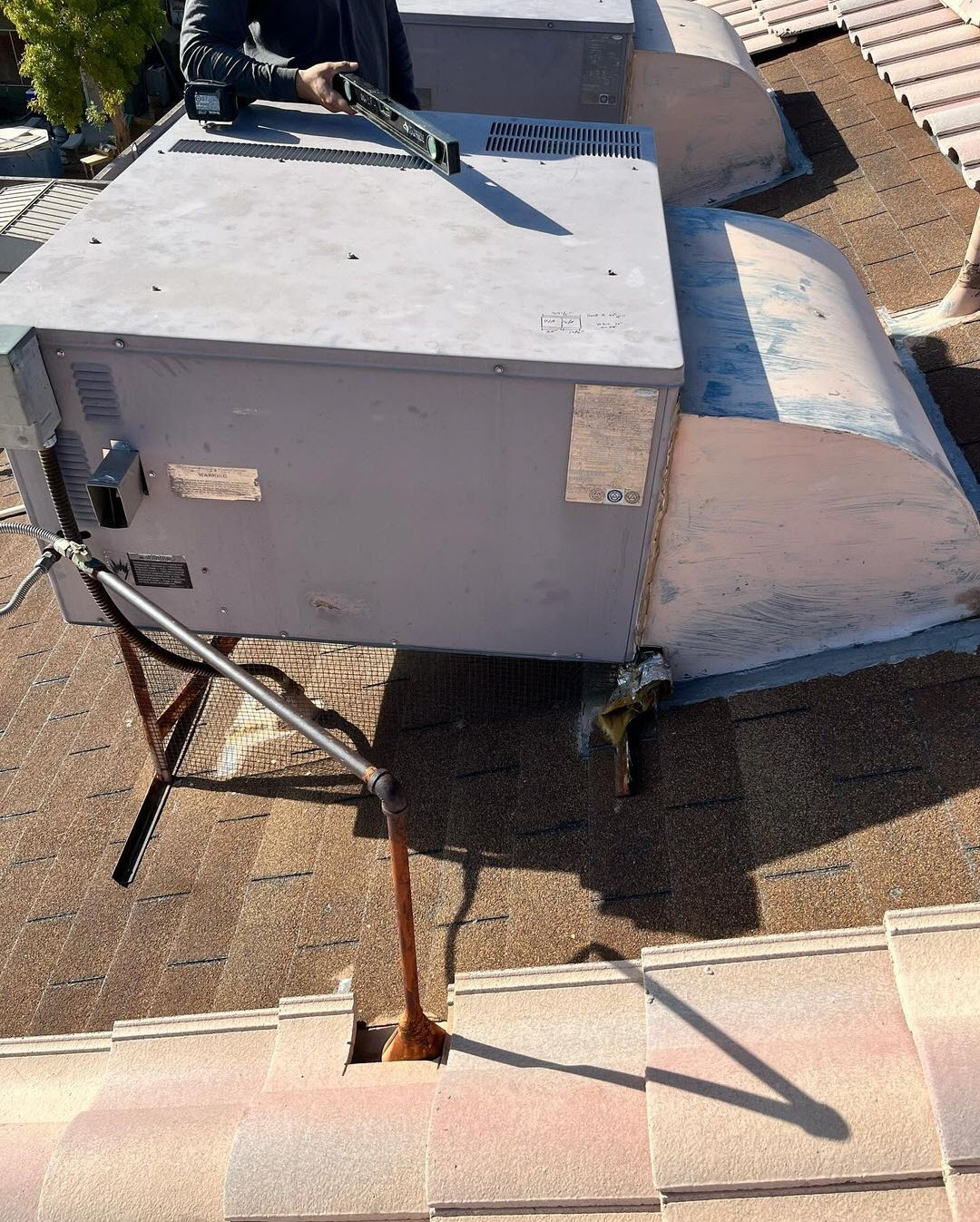 Before - Removal and New Installation of Gas Package Unit